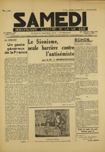 Samedi N°04 ( 23 janvier 1937 )